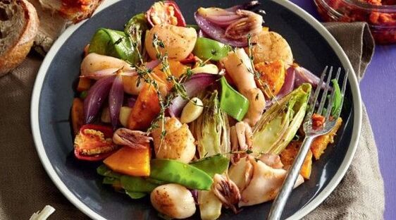 Le menu doit avoir des fruits de mer