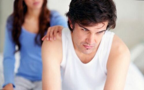 violation de la fonction érectile chez un homme souffrant de prostatite